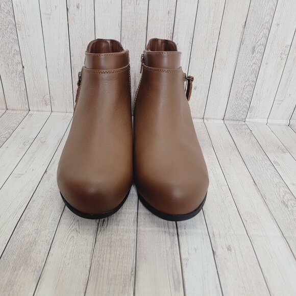 Rockport Works RK752 Carly Work Safety Toe Bootie Women Brown Size 10 - Picture 2 of 7